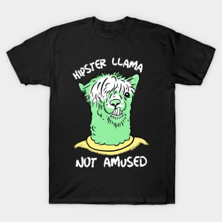 Hipster Llama Not Amused T-Shirt